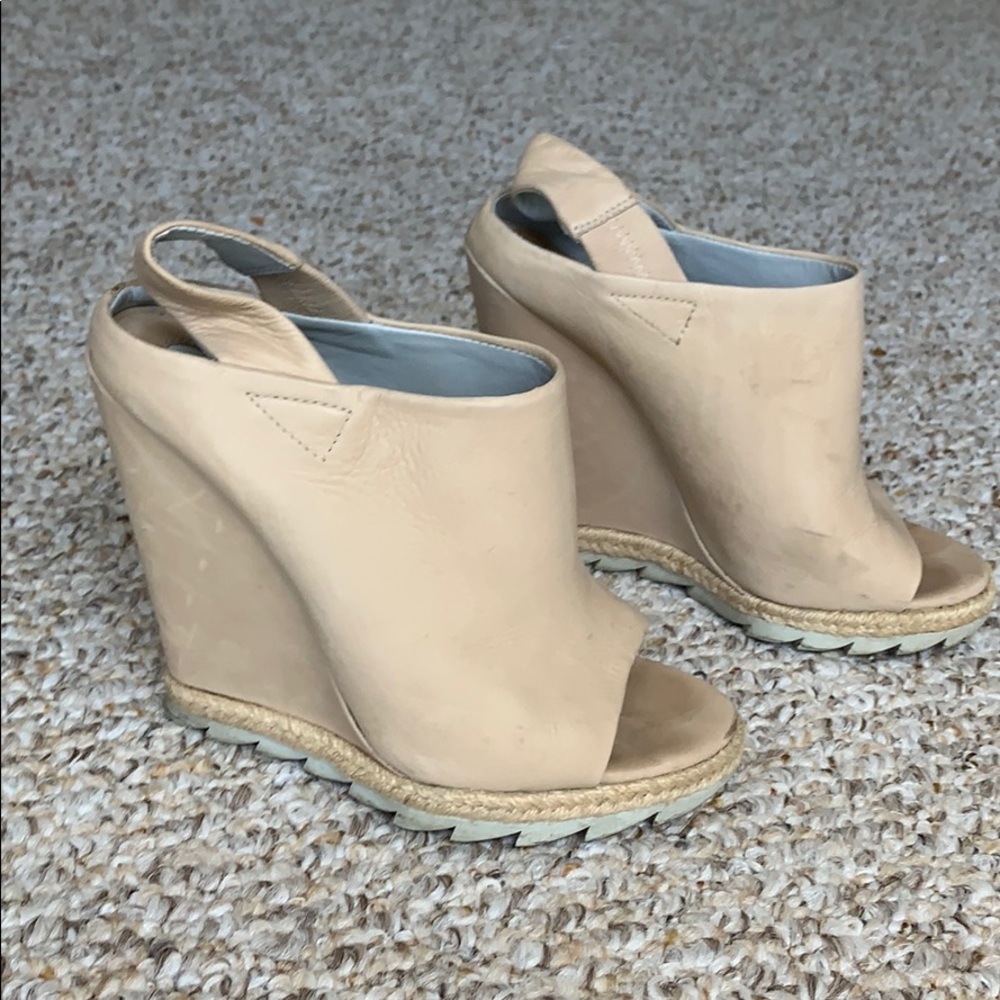 Camilla skovgaard wedges leather heels size 6 / 36